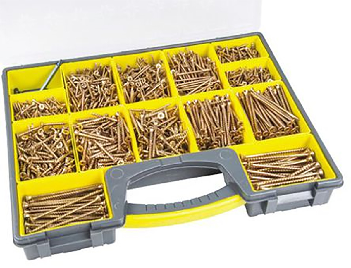 ULTI-MATE Steel 1610 Piece Pozisquare Drive Screw/Bolt Kit