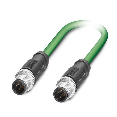 Phoenix ContactNBC, 10m Cat5, Green M12 to Male M12 Male, Shielded Shielded, Terminated Polyurethane Sheath
