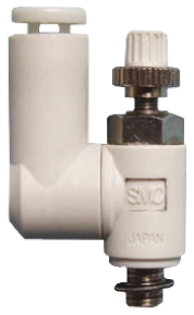 SMC AS Series Threaded Speed Controller, R 1/4 Male Inlet Port x R 1/4 Male Outlet Port x 6mm Tube Outlet Port