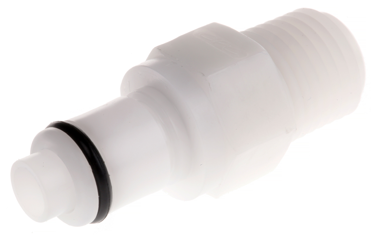 Colder Products Hose Connector, Straight Threaded Coupling, NPT 1/4in, 8.3 bar