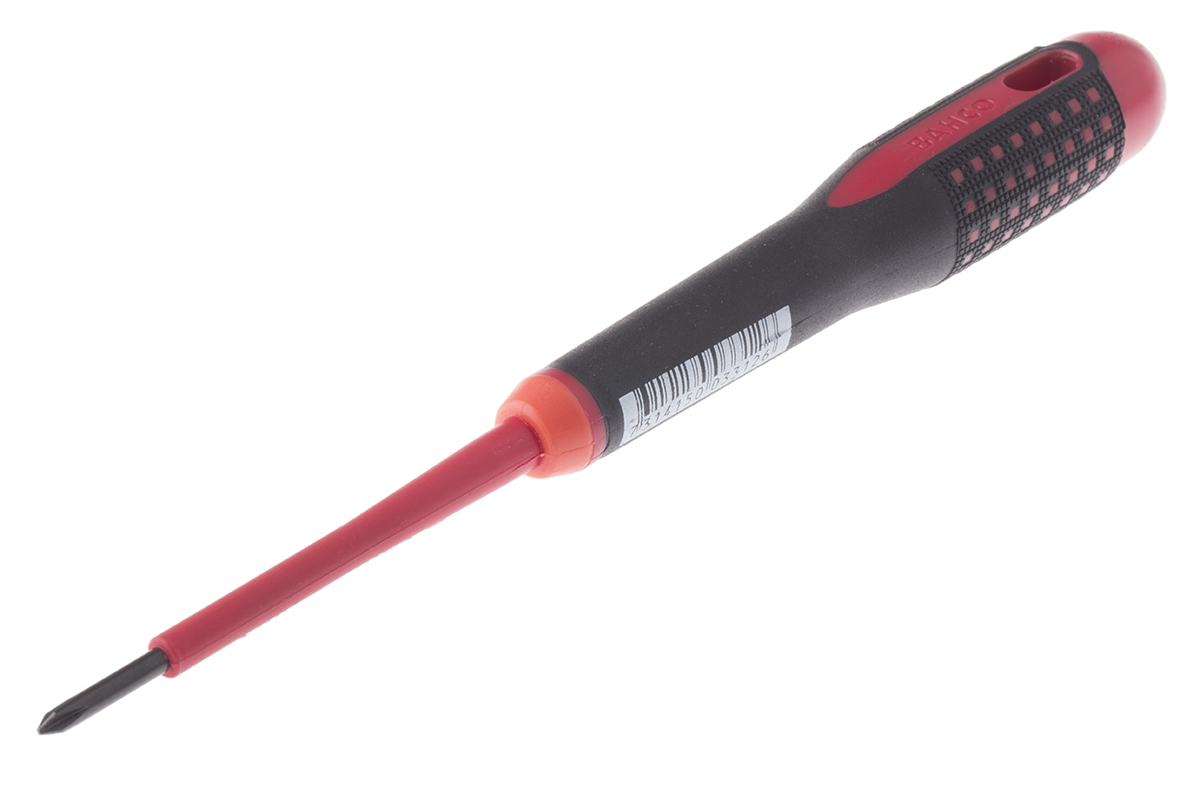 Bahco Phillips  Screwdriver, PH0 Tip, 75 mm Blade, VDE/1000V, 178 Overall