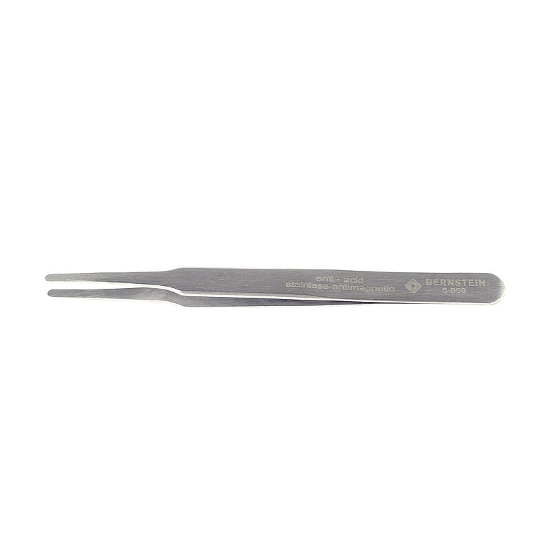 Bernstein 120 mm, Stainless Steel, Rounded, Tweezer