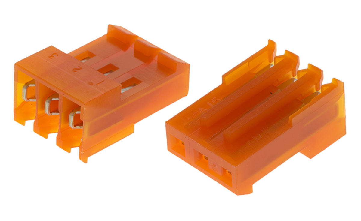 TE Connectivity MTA-156 Series 3.96mm Pitch Right Angle Cable Mount IDC Connector, Socket, 3 Way, 1 Row