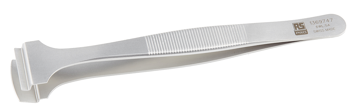 RS PRO 130 mm, Stainless Steel, Wafer, Tweezers