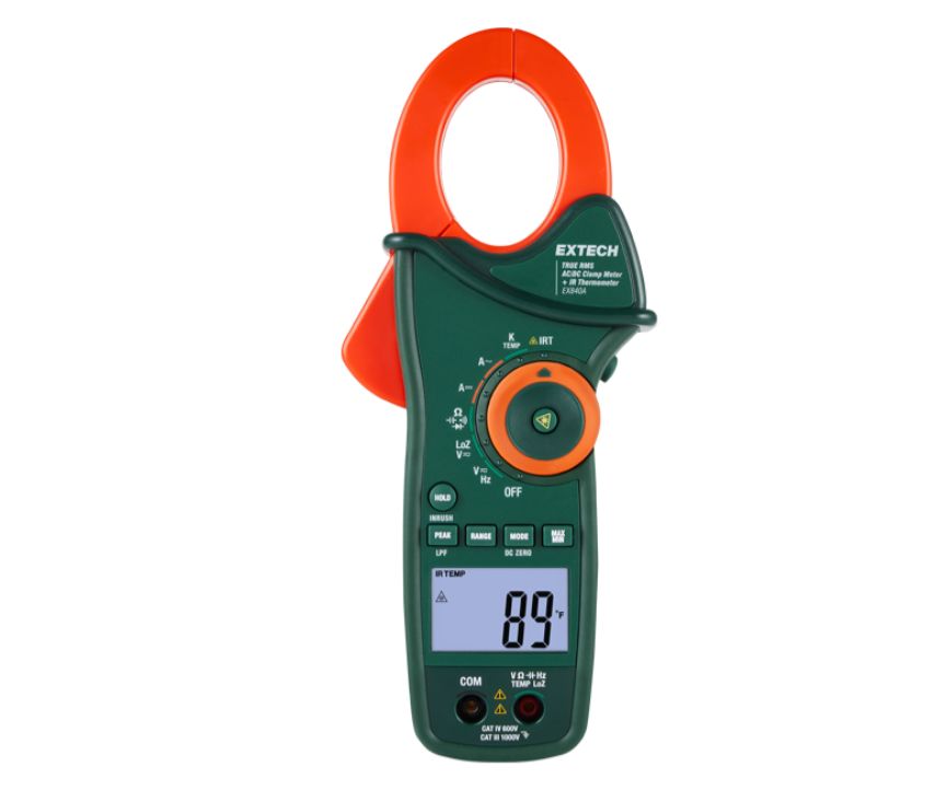 Extech EX820A Clamp Meter, Max Current 10A ac CAT IV