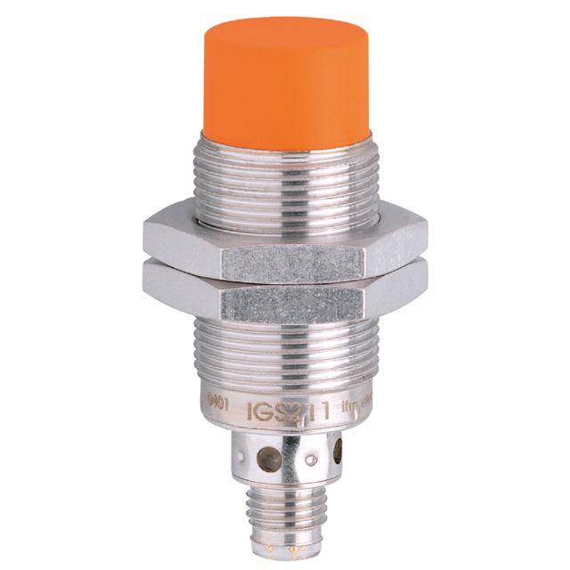 ifm electronic Inductive Threaded Barrel Proximity Sensor, M18, 12 mm Detection, PNP NO, 10 → 36 V dc