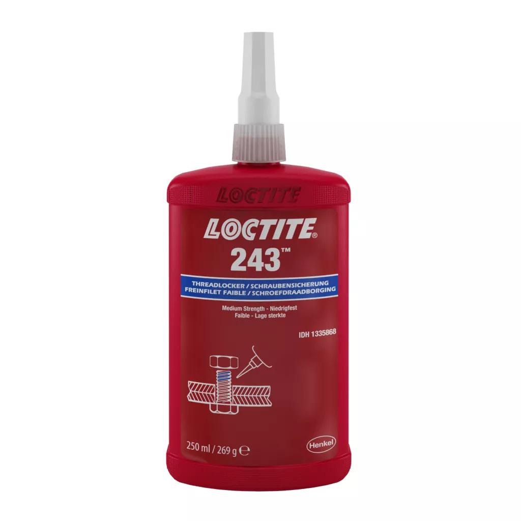 Loctite Loctite 243 Blue Threadlocking Adhesive, 250 ml, 24 h Cure Time