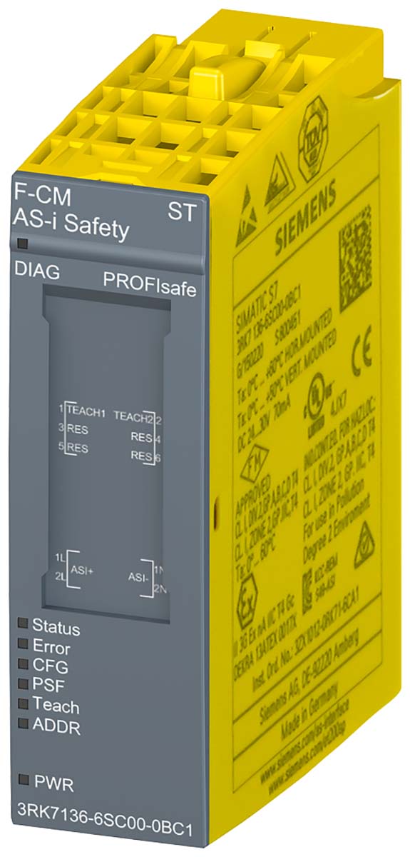 Siemens AS-I Series Safety Module for Use with SIMATIC ET 200SP