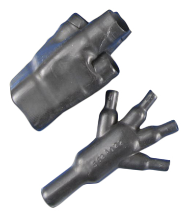 TE Connectivity Y Joint Black, Elastomer, 19.3mm