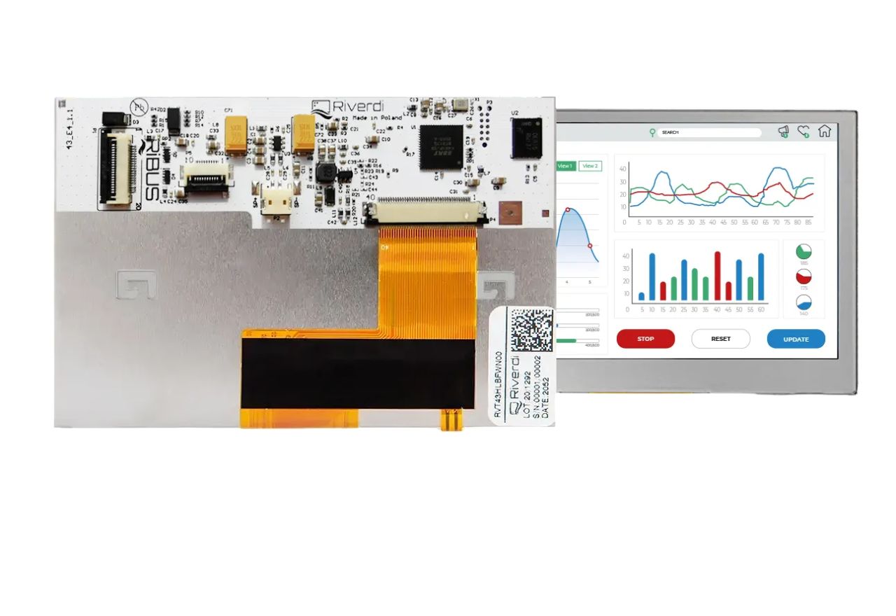 Riverdi RVT43HLBNWN00 TFT TFT LCD Display, 4.3in, 480 x 272pixels