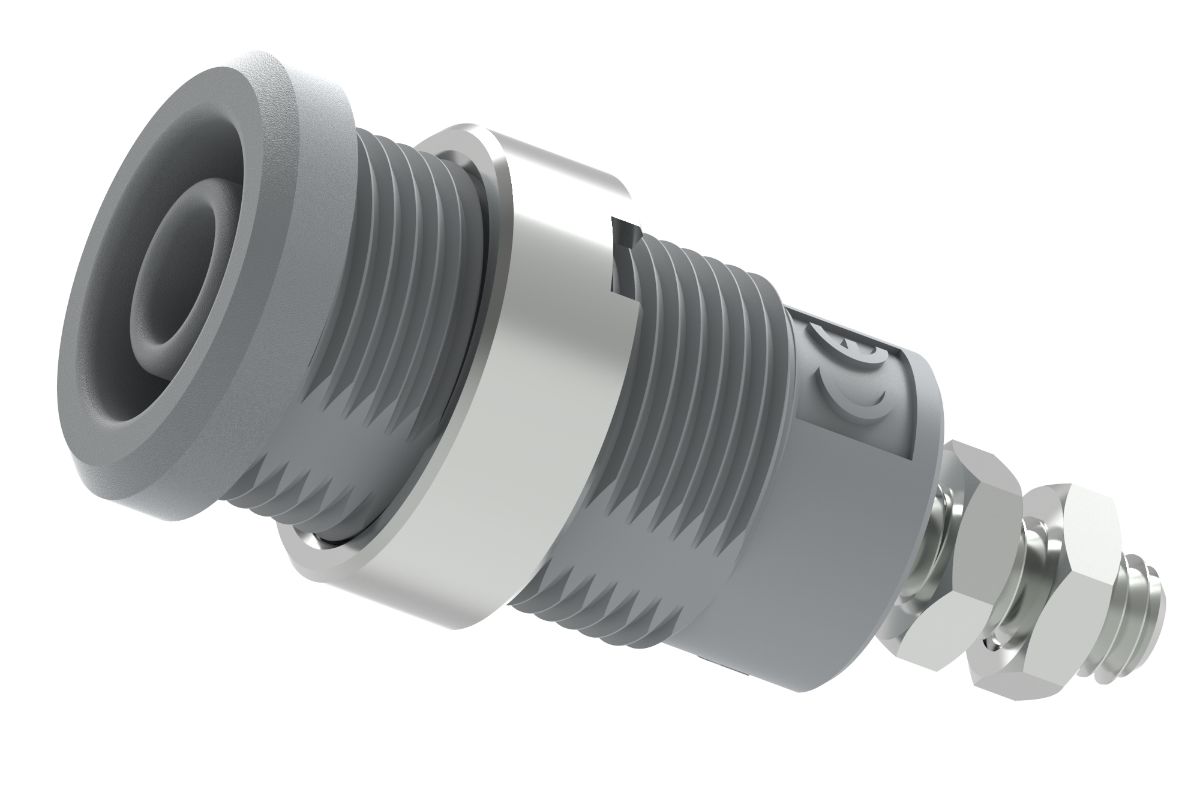 Electro PJP Grey Female Banana Socket, Plug In Termination, 25A, 600 → 1000V