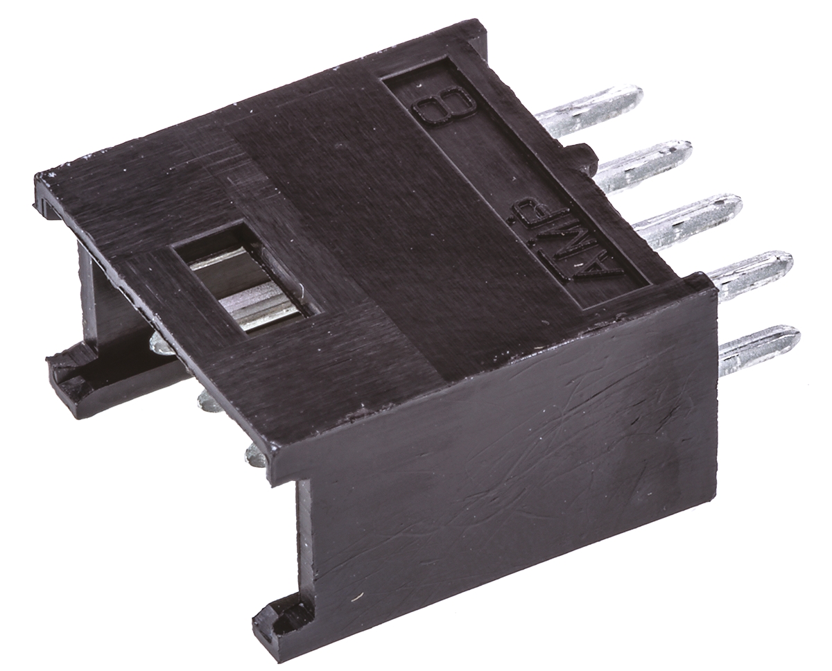 TE Connectivity AMPMODU MOD II Series Straight Through Hole PCB Header, 8 Contact(s), 2.54 mm Pitch, 2 Row, Shrouded