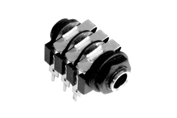 Amphenol Industrial Jack Connector 1/4 in PCB Phone Jack Socket 10A