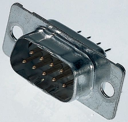 Provertha TMC 15 Way Through Hole D-sub Connector Socket, 2.84mm Pitch