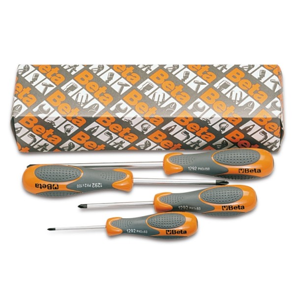 BETA Slotted Screwdriver Set, 4-Piece