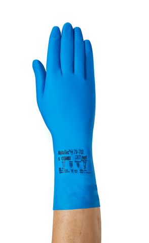 Ansell AlphaTec 79-700 Blue Nitrile Work Gloves, Size 7, Nitrile Coating