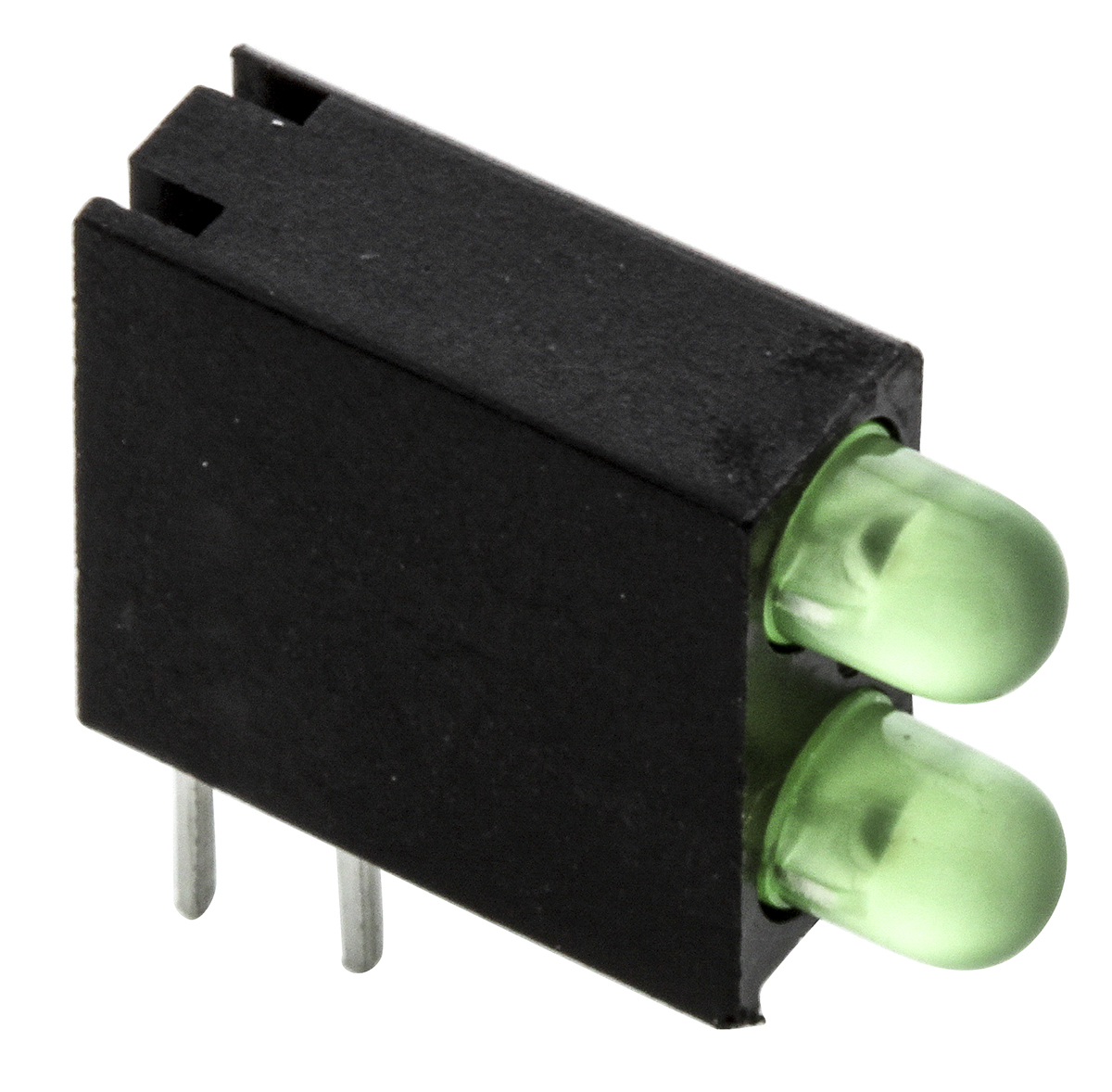 Dialight 553-0122-200F, Green Right Angle PCB LED Indicator, 2 LEDs, Through Hole 2.8 V