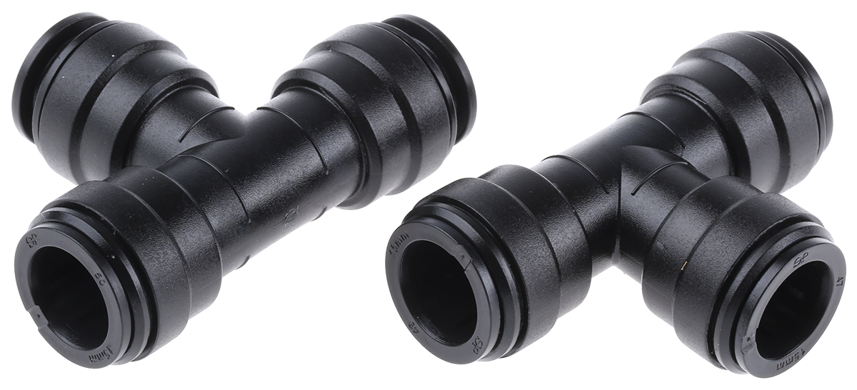 JG Speedfit Plastic Pipe Fitting, 90° Push Fit Equal Tee, 15mm