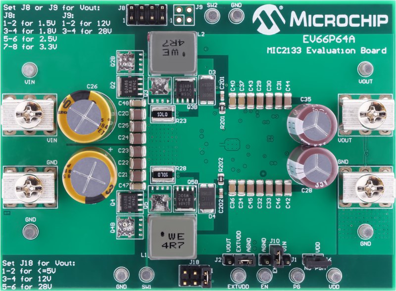 Microchip MIC2133 Evaluation Board Buck Controller for MIC2133 for MIC2133