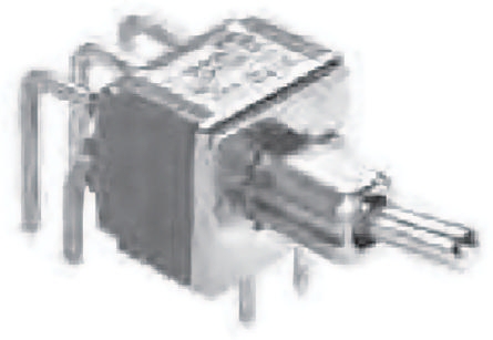 TE Connectivity Toggle Switch, PCB Mount, On-Off-On, DPDT, Through Hole Terminal, 20V