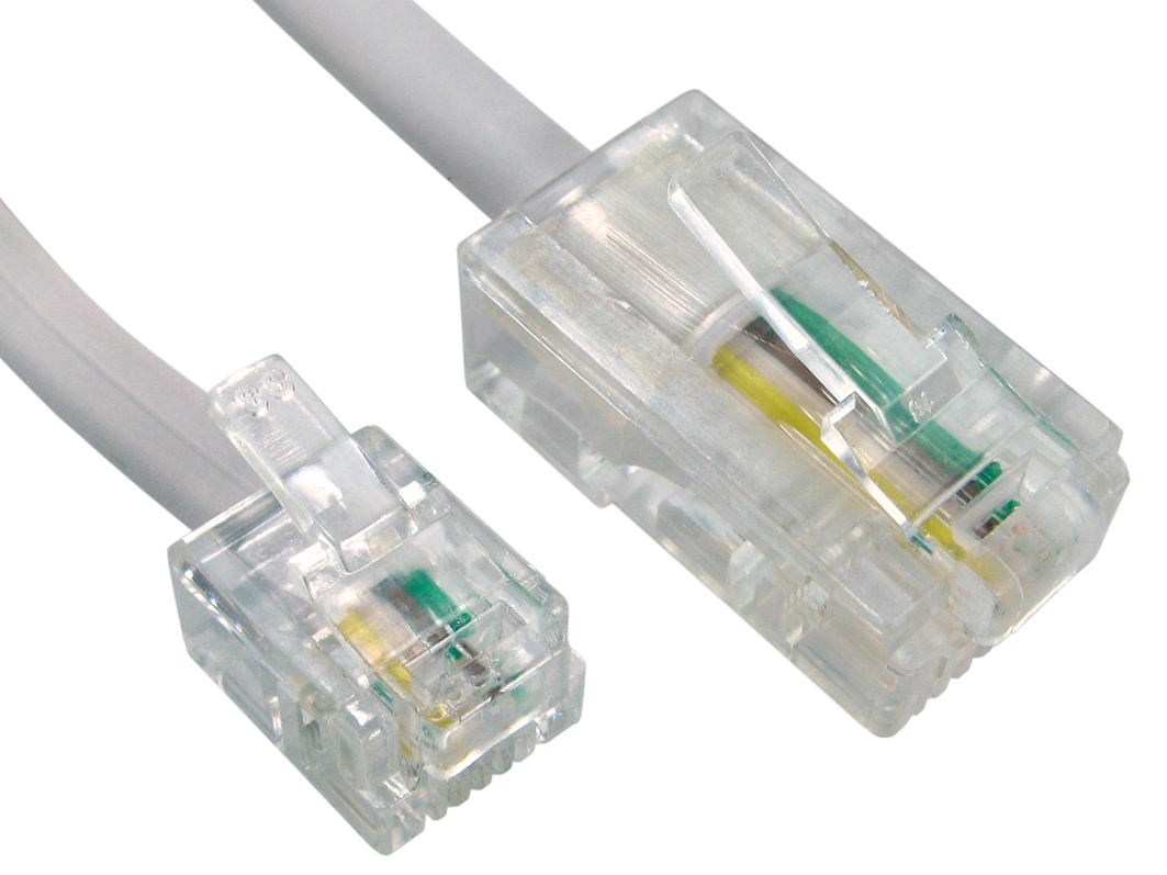 RS PRO Male RJ11 to Male RJ45 Telephone Cable, White Sheath, 3m