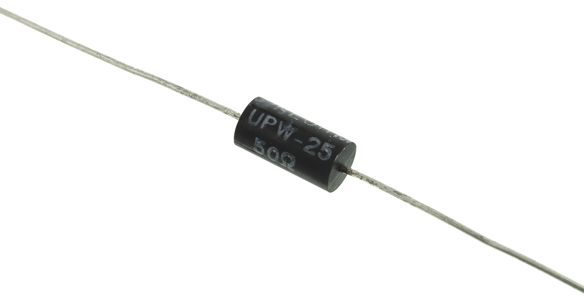 TE Connectivity 50Ω Wire Wound Resistor 0.25W ±0.1% UPW25B50RV
