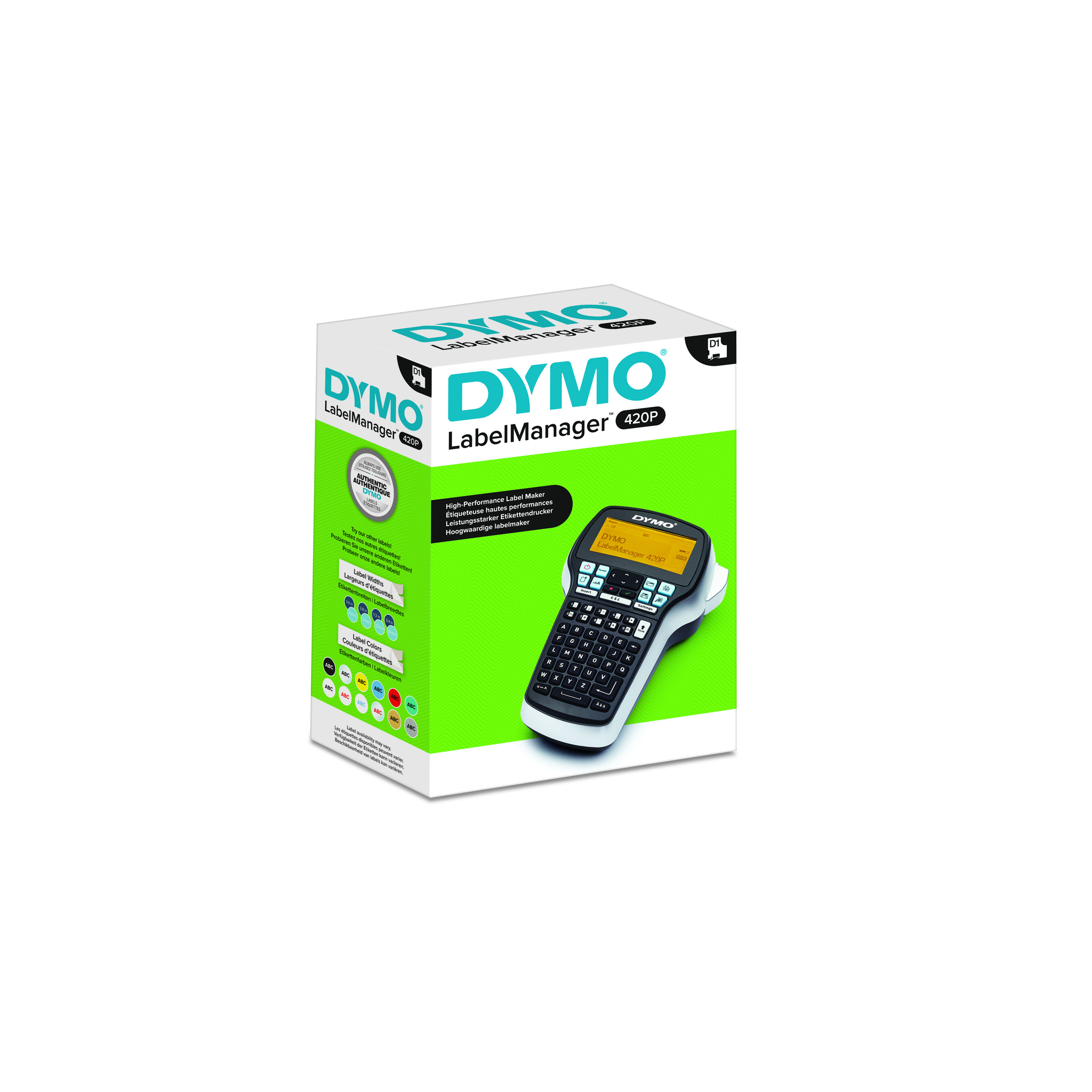 Dymo LabelManager 420P Handheld Label Printer, 19mm Max Label Width, UK Plug