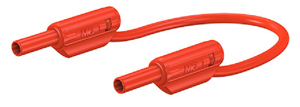 Staubli 2 mm Connector Test Lead, 10A, 600V, Red, 1m Lead Length