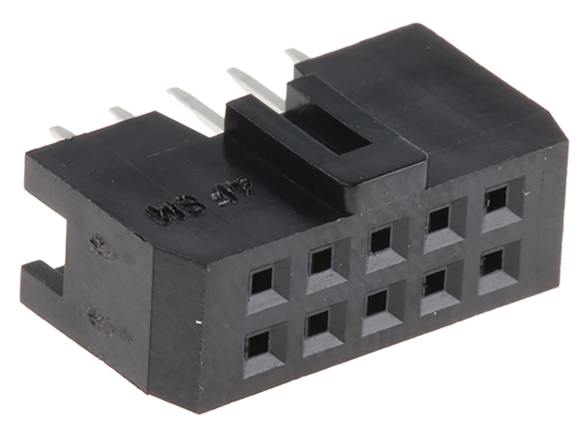 Hirose HIF3FB Series Straight Through Hole Mount PCB Socket, 10-Contact, 2-Row, 2.54mm Pitch, Solder Termination