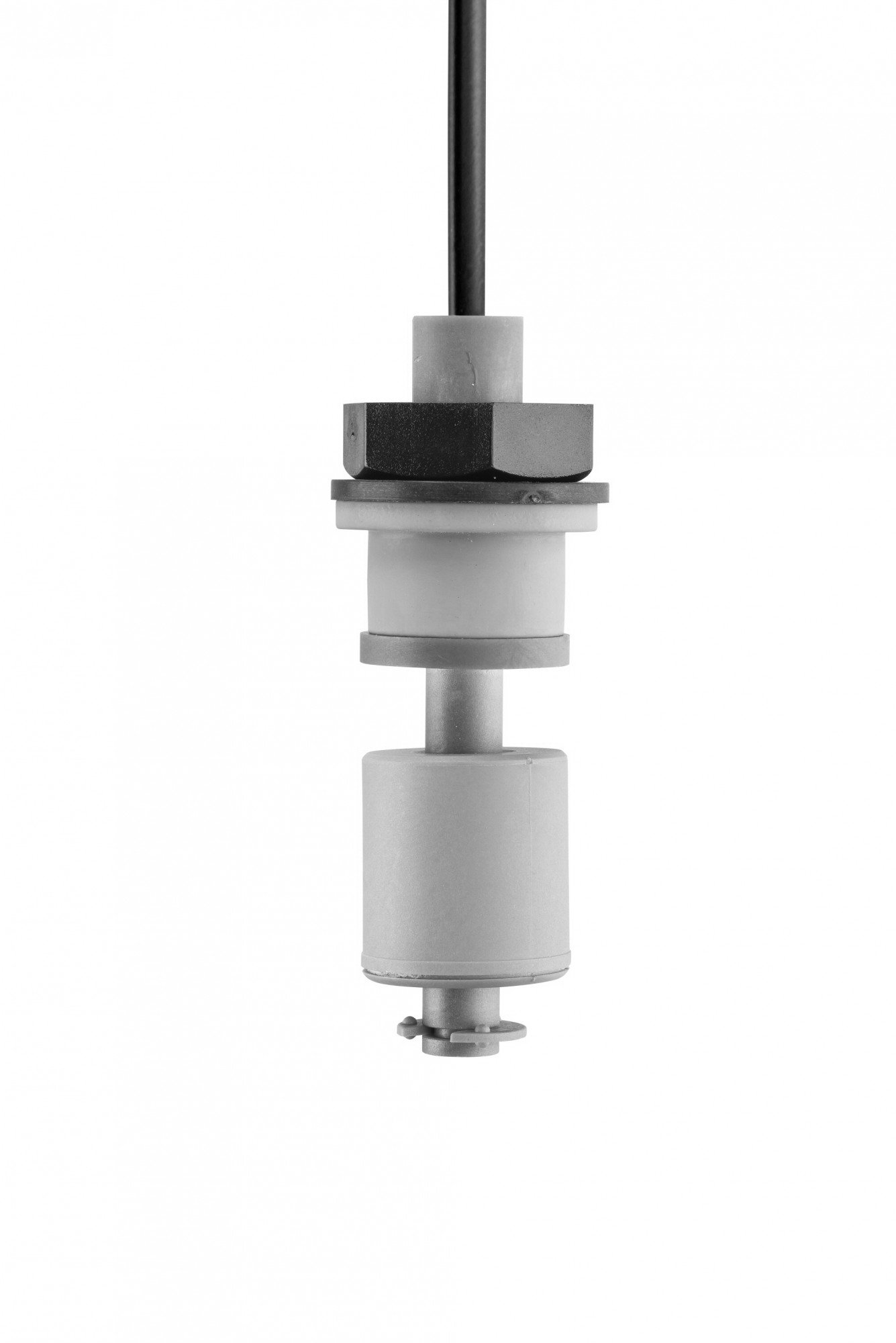 Sensata Cynergy3 RSF100 Series Vertical Polyvinylidene Fluoride Float Switch, Float, 1m Cable, NO/NC, 240V ac Max, 120V