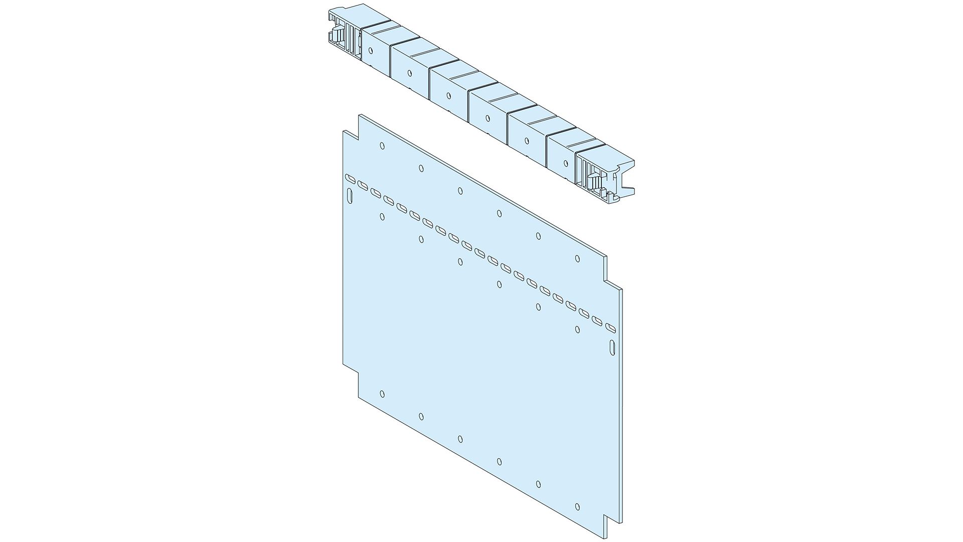 Schneider Electric Cable Clamp, Gland Plate, 300mm x 325 mm Plastic, Pk-1