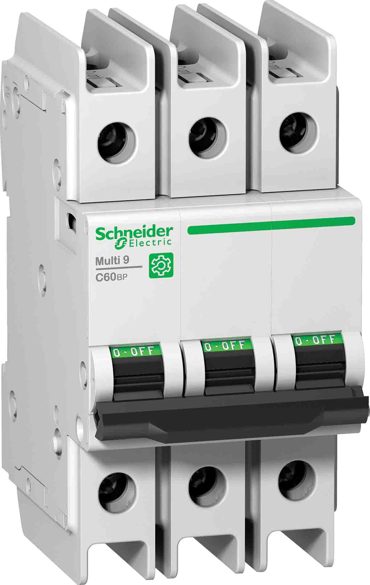 Schneider Electric Multi 9 C60BP MCB, 3P, 8A Curve D, 10 kA Breaking Capacity