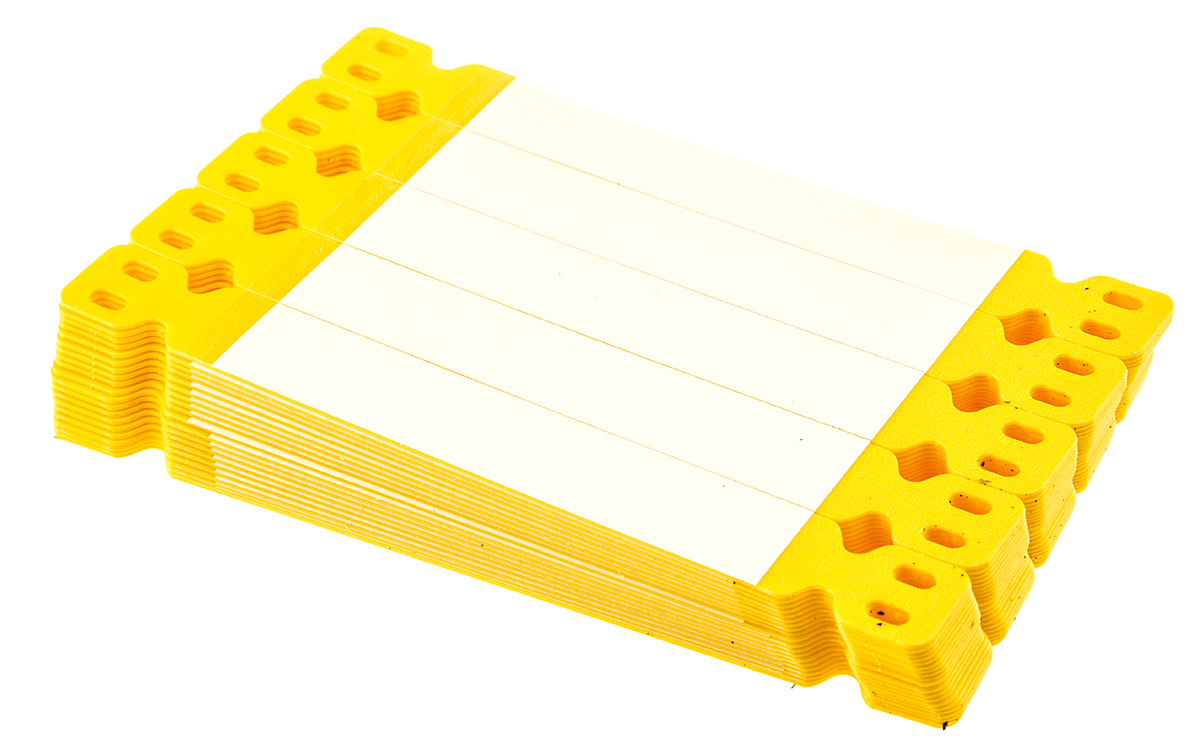 Brady Yellow Cable Labels, 128mm Width, 15mm Height, 100 Qty