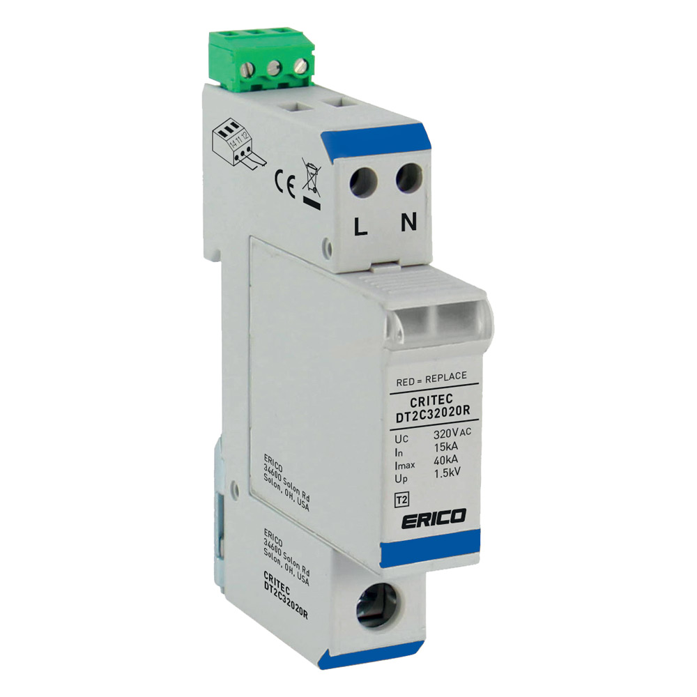 nVent ERICO Surge Protector, 35kA, 1500V ac, DIN Rail Mount