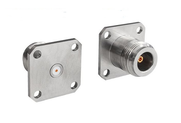 Bulgin, Plug Flange Mount Circular Coaxial Connector, Jack Screw Termination, Straight Body