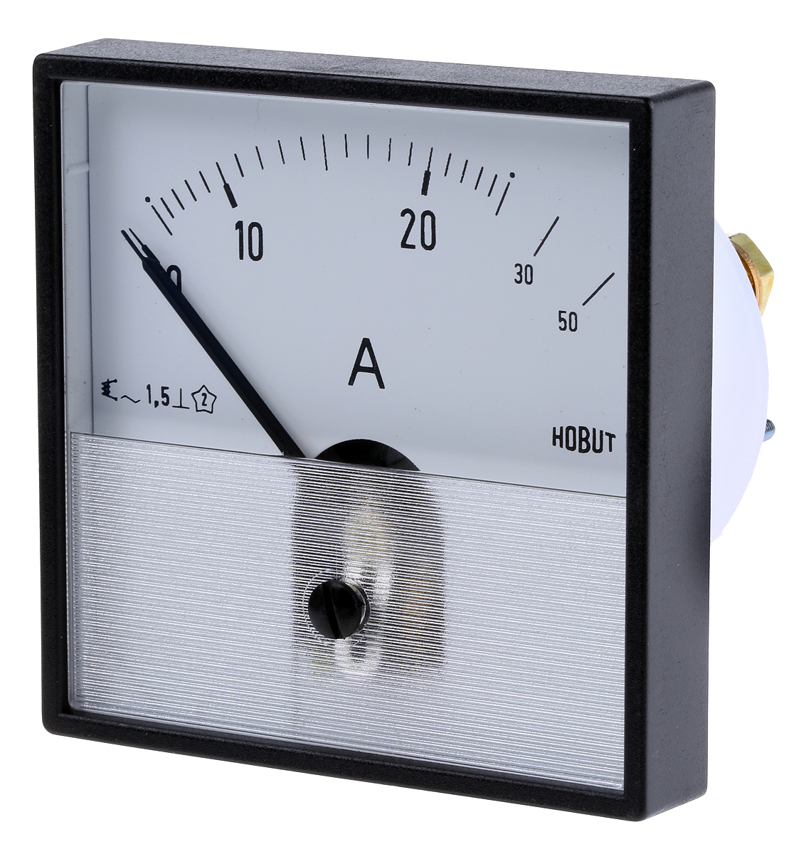 HOBUT Analogue Panel Ammeter 0/25/50A Direct Connected AC, 72mm x 72mm Moving Iron