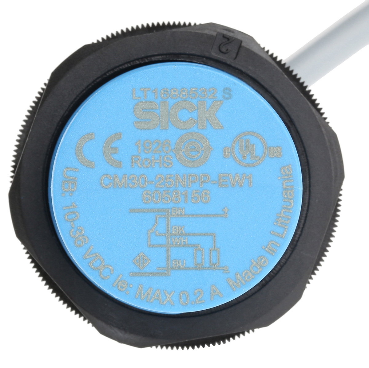 Sick Capacitive sensor 4 → 25 mm length 81mm PNP supply voltage 10 → 36 V dc IP68, IP69K