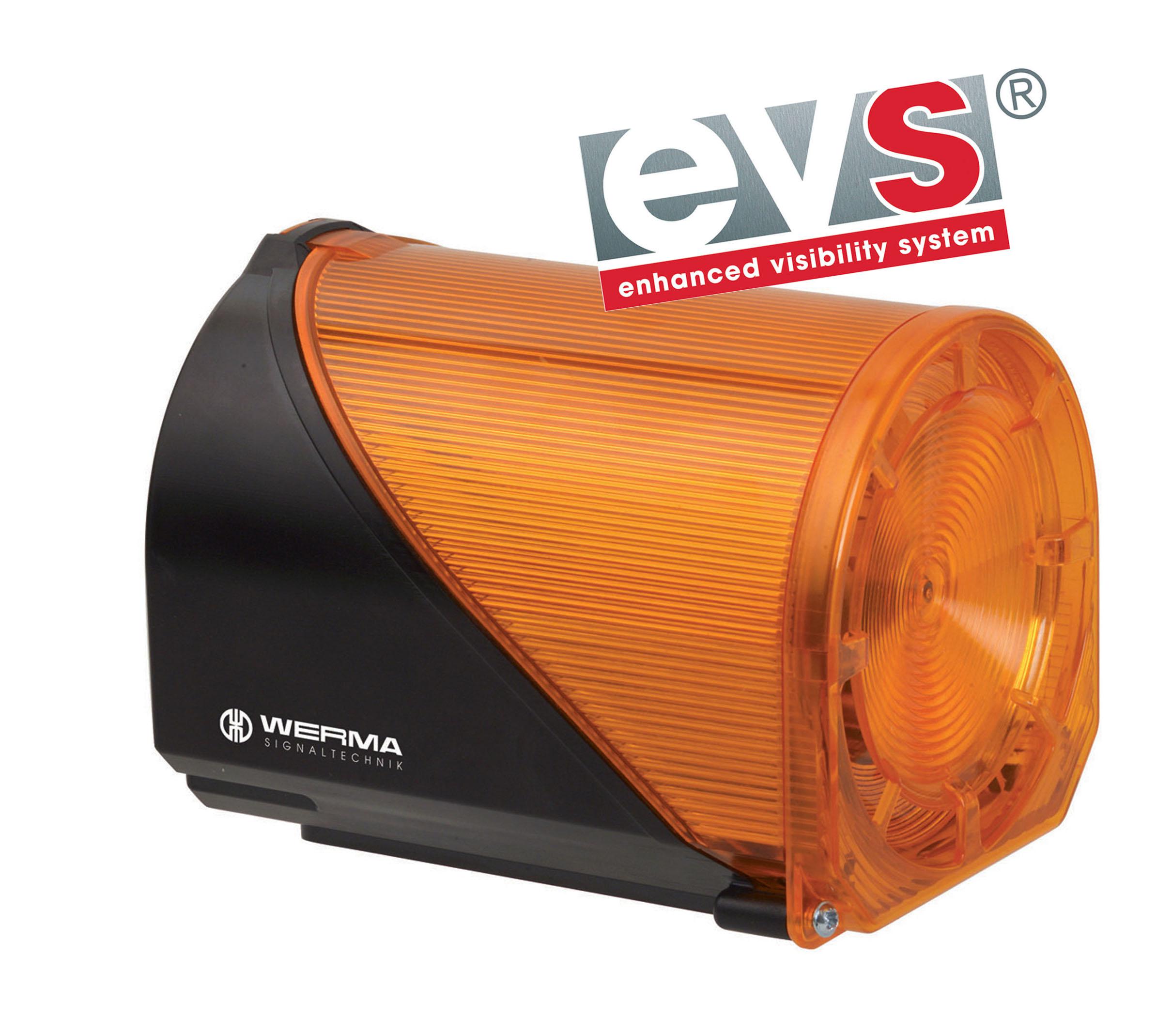 Werma 444 Series Yellow Sounder Beacon, 230 V, IP65, Base Mount, Wall Mount, 98dB at 1 Metre