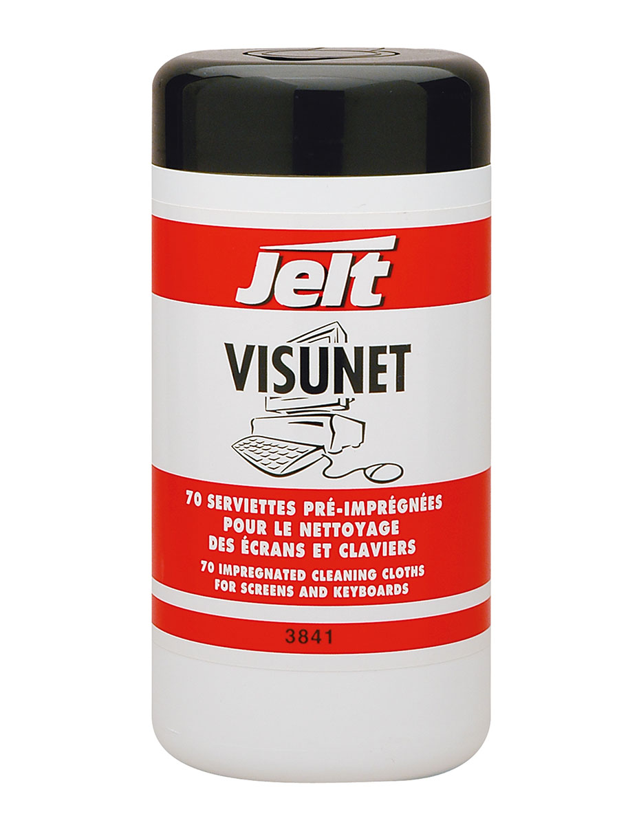 Jelt Wet Screen Wipes, Dispenser Box of 70