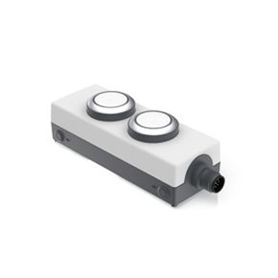 RAFI E-BOX M12 Series Illuminated Emergency Stop Push Button, Screw Mount, DPST, IP65