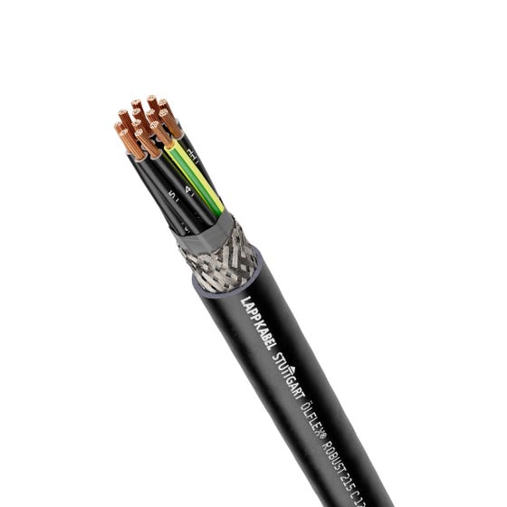 Lapp OLFLEX Control Cable, 2 Cores, 0.5 mm² CSA, Unscreened, 100 m, Black Polyvinyl Chloride Sheath