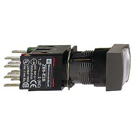 Schneider Electric Harmony XB6 Series Illuminated Push Button, Panel Mount, 16mm Cutout, IP65