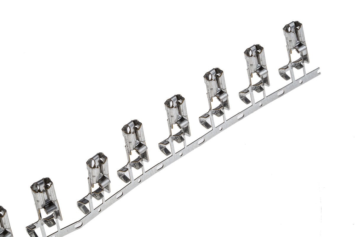 TE Connectivity Positive Lock .250 Mk I Uninsulated Female Spade Connector, Flag Terminal, 6.35 x 0.81mm Tab Size,