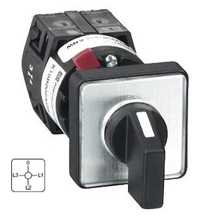 Schneider Electric, DP3T 3 Position Ammeter Cam Switch, 690V ac