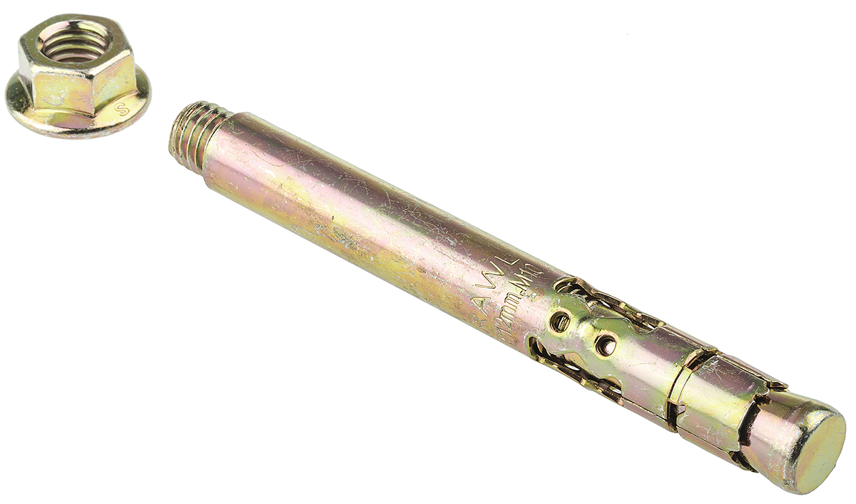 RawlPlug Steel Masonry Anchor M10 x 100mm, 12mm Fixing Hole