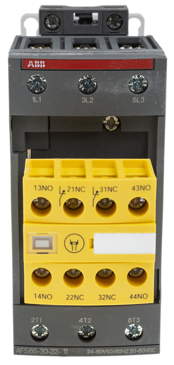 ABB Jokab AFS Contactor, 24/60 V ac Coil, 3-Pole, 105 A, 37 kW 60 V, 3 NO, 600V