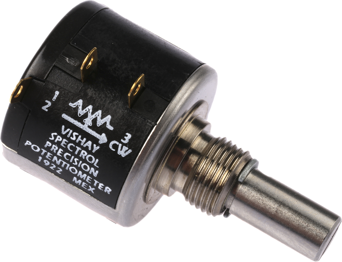 Vishay 534 10kΩ Rotary Potentiometer 10-Turns 1-Gang Panel Mount, 534B1103JL
