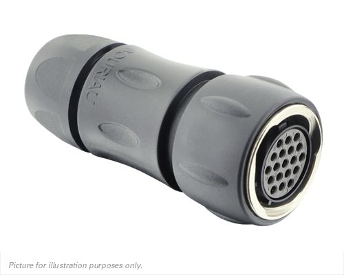 Souriau Sunbank by Eaton Circular Connector, 19 Contacts, Cable, Standard Connector, Plug, Female, IP68, IP69K, UTGX