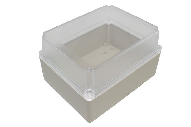 Hammond RP Series Light Grey ABS General Purpose Enclosure, IP65, Clear Lid, 186 x 146 x 110mm