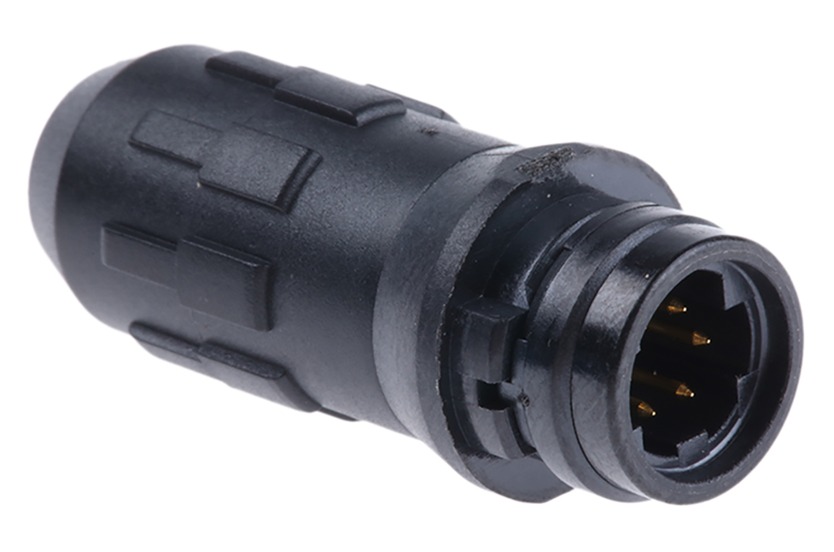 Hirose Circular Connector, 6 Contacts, Cable, Miniature Connector, Socket, Female, IP67, IP68, HR30 Series